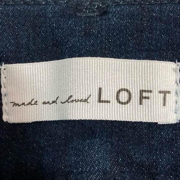 LOFT Ankle Zip Skinny Jeans Women’s Size 28 Mid Rise Dark Wash Gold Hardware - Picture 10 of 12